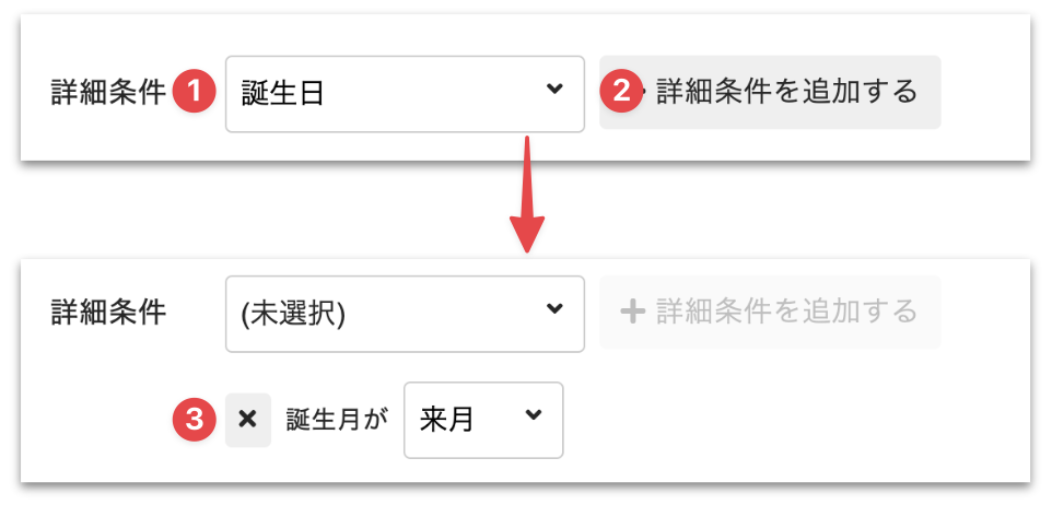 詳細設定の追加手順画面